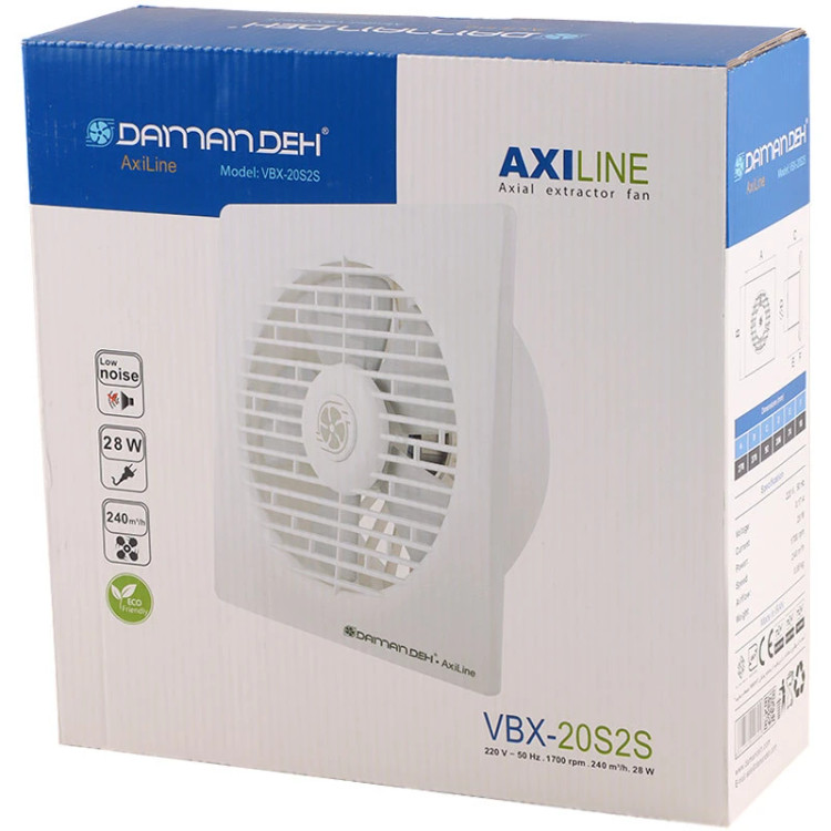 هواکش خانگی دمنده Axiline VBX-20S2S سایز 20 سانتی متر (180493)